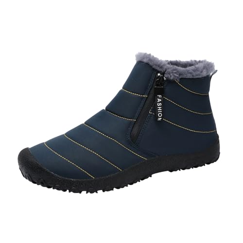 Winterstiefel Herren Winter Sportschuhe Leicht rutschfeste Trekkingschuhe Sportlich Wanderschuhe Mit Fußgewölbeunterstützung Outdoor Schuhe Bequem Turnschuhe Warm Gefüttert Laufschuhe von Generisch