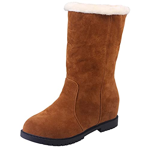 Women's Shoes Sale Winter Schuhe Damen Boots Winterstiefel 39 Mädchen Women 2024 Winterschuhe 38 Sneaker Gefüttert Outdoor Snowboot Gefütterte Stiefel Braun,38 von Generisch