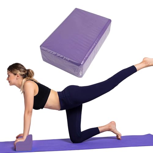 Yoga-Block aus Schaumstoff, weich, rutschfest, Yoga-Block, Dehnungsblöcke für Yoga, allgemeine Fitness, Pilates, Stretching und Toning-Workouts von Generisch