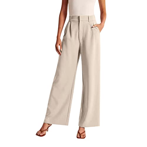 Yoga Hose Damen Baumwolle, Sporthose Lang Damen, Baggy Jogginghose Damen Hosen Yogahose Lang Leichte Weites Bein Yoga Hose Weitem Fitnesshose Freizeithose Sweatpants Pants Wide Leg Weit von Generisch