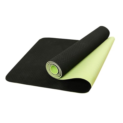 Yoga Matte 183cm x 61cm, Gymnastikmatte Rutschfest & Gepolstert, Dicke 6mm Yogamatte mit Tragegurt, Hypoallergene und Hautfreundliche, Pilates Matte Zuhause für Sport, Fitness, Workout (Armeegrün) von Generisch