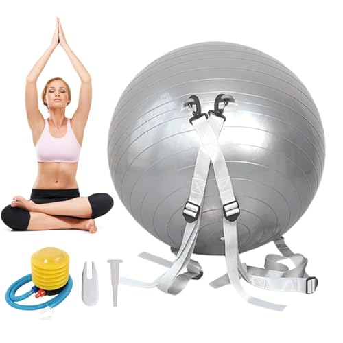 Yogaball Salto, Fitnessball - Multifunktionaler zusätzlicher Fitness-Yoga-Ball | Beschwerter Gymnastikball mit verstellbarem Schultergurt, 250 kg Tragkraft für Kinder und Erwachsene zur Verwendung im von Generisch