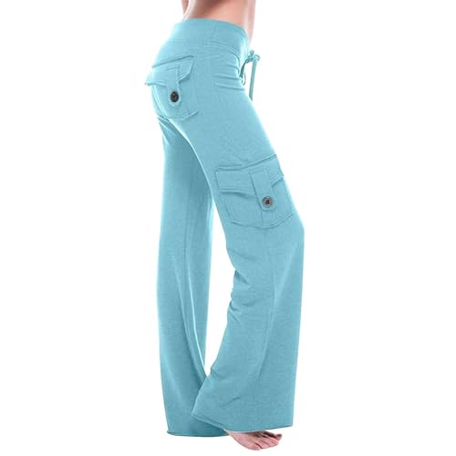 Yogahose Damen Stretch Flared Leggings - Yoga Hose Lässige Bequem Pants Lang Große Größen Schlaghose High Waist Bootcut Freizeithose Für Sport Tanz Fitness Casual Arbeit Laufhose von Generisch