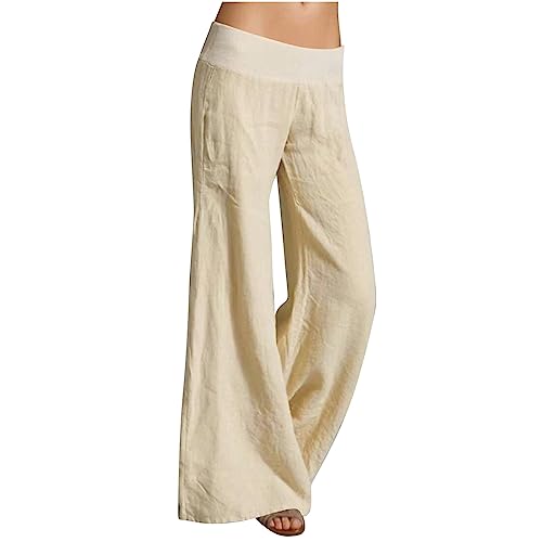 Yogahose Damen Stretch Schlaghose - Freizeithose Flared Lässige Baggy Yoga-Hosen Bequem Schlag Leggings Jogginghose Sweatpants Weites Bein Athletic Sweat Pants Casual Workout Hose Mit Taschen von Generisch