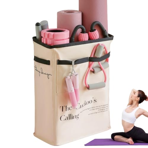 Yogamatten-Aufbewahrung | Yogamatten-Organizer | Aufbewahrungsorganisator für Fitnessgeräte | Multifunktionaler Korb für Fitness-Trainingsgeräte mit Griffen für Yoga-Gurte und Widerstandsbänder Yogamatten-Aufbewahrung | Yogamatten-Organizer | Aufbewahrungsorganisator für Fitnessgeräte | Multifunktionaler Korb für Fitness-Trainingsgeräte mit Griffen für Yoga-Gurte und Widerstandsbänder von Generisch