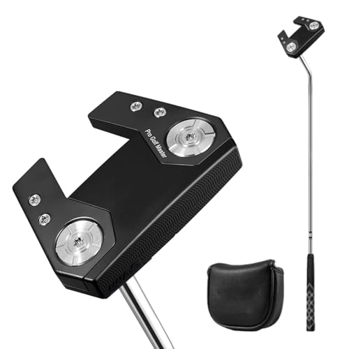 Zwei-Wege-Putterschläger, Golfputter aus Edelstahl | Herren-Golfputter für Rechts- oder Linkshänder,Putter für drinnen und draußen, Putterschläger für rechts oder Links, Golf-Übungsputter für Golfer von Generisch