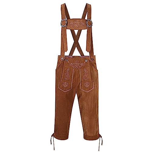 angebote des tages heute, Trachtenlederhosen Herren Oktoberfest Lederhose - Bayrische Jungen Outfit Shorts Trachten Hosenträger Bayerische Trachtenlederhose Mit Trägern Kniebundhose Kurz Für Oktoberfe von Generisch