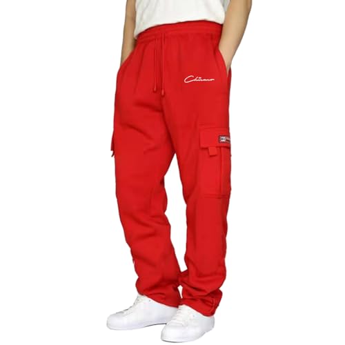 b Ware rückläuferOutdoor Hosen Für Herren Fleece Hose Herren Thermohose Herren Jogginghose Warm Herren Laufhose Winter Herren Winter Jogginghose Rot L von Generisch