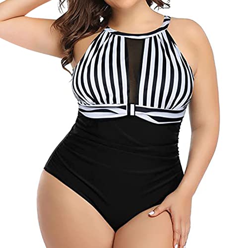 badeanzügo sportbadeanzüge damen, badeanzug damen sexy, Badeanzug Damen Große Größe Bauchweg Sport Push Up Bademode Monokini High Waist Sexy Badekleid Monokinis Badeanzugkleid Rückenfrei Badeanzügo von Generisch