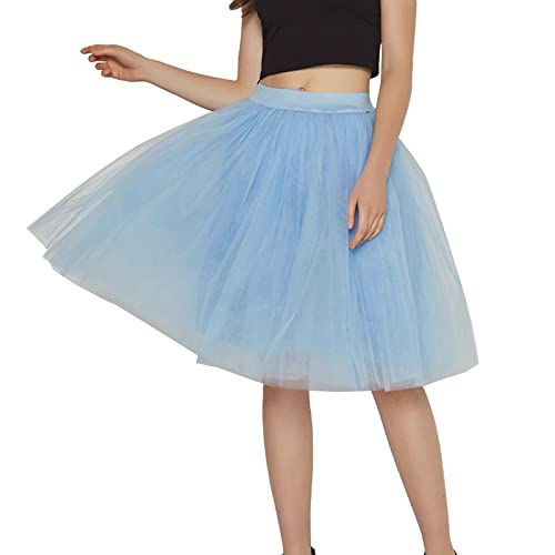 ballett kostüm damen, Tütü Rock Damen 50er Karneval Kostüm Unterrock - Kurz Retro Hohe Taille Tutu Tüllrock Ballett Blase Petticoat Schick Minirock Party Festival Rave Outfit Abend Erwachsene Weihnach von Generisch