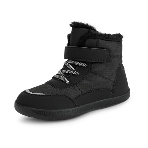 barfuss Gummistiefel Kinder, Barfussschuhe Kinder Winter Wasserdicht - Barfussschuhe Kinder Winter Herbst Barfußschuhe Winter Kinder Wanderschuhe Leicht rutschfest Winterstiefel von Generisch