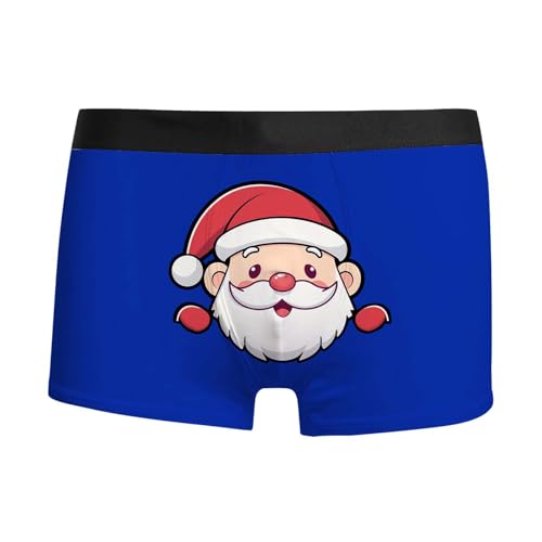 boxershorts herren, Boxershorts Herren Weihnachten Witzige Personalisierte Unterhose - Personalisiert Weihnachtsunterhose Casual Weinachten Kostüm 3d Druck Sport Adventskalender Christmas Motiv Lustig von Generisch