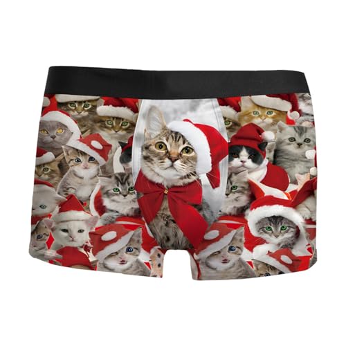 boxershorts herren lustig, Weihnachts Boxershorts Herren Männer Weihnachten Witzige - Adventskalender Weihnachtsunterhose 3d Druck Weihnachtsboxershort Bequeme Lustige Weihnachtsmann Kostüm Mode Perso von Generisch