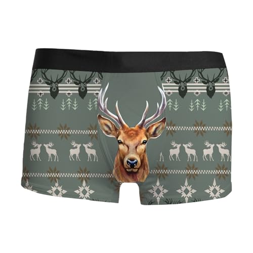 boxershorts herren weihnachten, Weihnachts Boxershorts Herren Lustige Baumwolle Weihnachtsunterhose - Adventskalender Witzige Weinachten Kostüm Personalisierte Weihnachtsmann Komfortabel Personalisier von Generisch