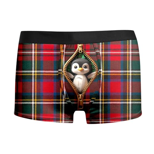 boxershorts weihnachten herren, Weihnachtsunterhose Herren Locker Baumwolle Weihnachts Boxershorts - Personalisiert Unterhosen Bequeme Mode Weihnachtsmann Kostüm Sport Adventskalender Leicht Boxer Wei von Generisch