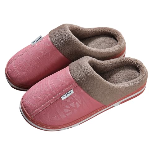 damen-hausschuhe damen, Hauspantoffeln Frauen Warm Pantoffeln - Schläppchen Bequem Filzpantoffeln Cute Slipper Damen-Hausschuhe Flauschig Rückstellschaum Winter Wärme Für Kuschelige Plüsch Slippers Fl von Generisch