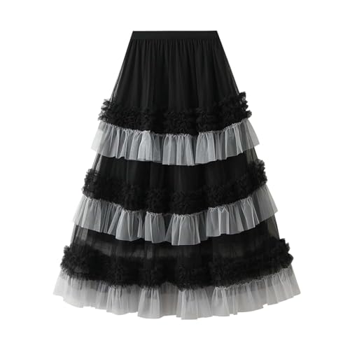 dieb kostüm damen, Tutu Rock Damen Ballett Karneval Kostüm Unterrock - Tüllrock Damen, 50er Rockabilly Petticoat Röcke Kurz Vintage Ballettrock Mesh Tanzen Minirock Tanzkleid Ballkleid Abendkleid Gele von Generisch