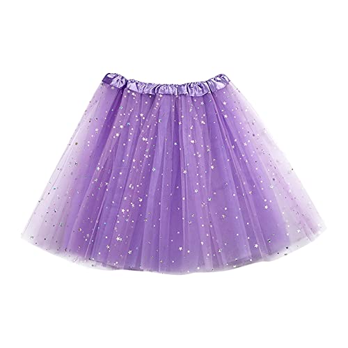 feenrock, Tüll Damen Ballett Kurz Tutu Rock - Damenrock Tüllrock 50er Rockabilly Petticoat Unterrock Tanzrock Blase Tuturock Tütü Minirock Reifrock Kleid Underskirt In Viele Farbe von Generisch