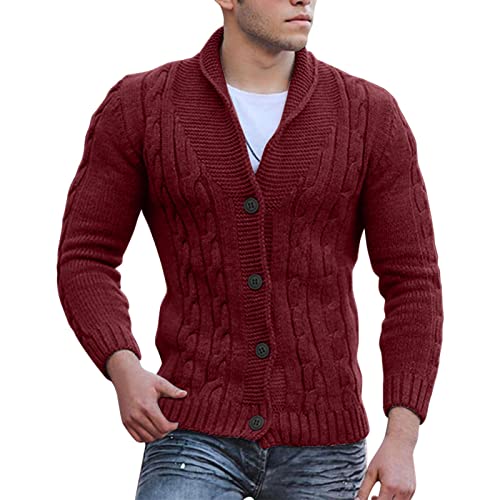 fleece pullover herren, Sweater Herren Winter Warm Pulli - Winterpullover Norweger Rollkragenpullover Outdoor Sweatshirt Fleece Arbeitspullover Pullover Strickpullover Grobstrick Mit Zopfstrick Rundha von Generisch