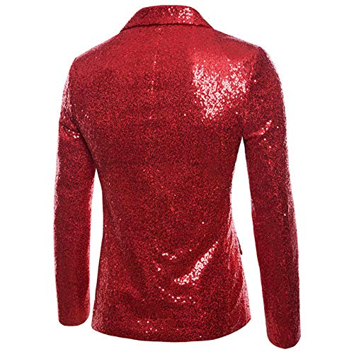 glitzer jacke herren, Glitzer Jacke Herren Pailletten Festival Outfit - Anzug Karneval Blazer Pailettenjacke Shining Glitzerjacke Weihnachten Herrenmode Jacket Geschenk Outerwear Reverskragen Smokingj von Generisch