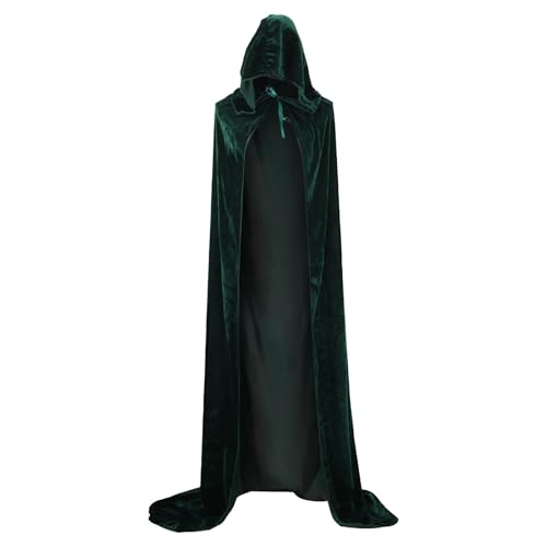 halloween kostüm damen, Halloween Kostüm Damen Vampir Umhang - Robe Zauberumhang Rotkäppchen Halloweenkostüm Erwachsene Kleid Mittelalter Vampirkostüm Schwarzer Cape Für Herren Und Kinder Mantel Karne von Generisch