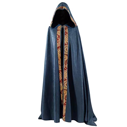 halloween kostüm damen, Vampir Kostüm Mädchen Dracula Halloween - Zauberumhang Horror Kleid Erwachsene Halloweenkostüme Rotkäppchen Caped Mittelalter Umhang Damen Kapuze Mantel Mit Manschette Einfarbi von Generisch