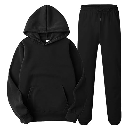 jogginganzug herren baumwolle, Jogginganzug Herren Anzug Tracksuit - Jogginghose Fitness Langarm Zweiteiler Baumwolle Hausanzug Sport Hoodie Mode Pullover Hoodies Mit Hose Männer Winter Baggy Sportanz von Generisch