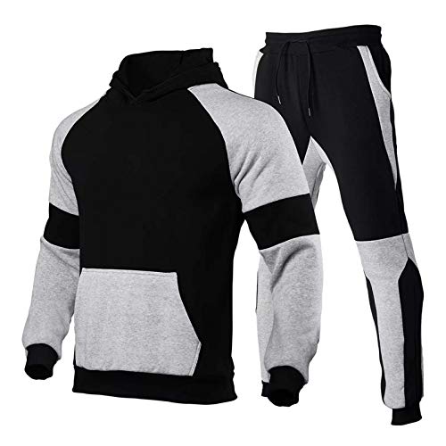 jogginganzug herren baumwolle, Sportanzug Herren Sportbekleidung Tracksuit - Trainingsjacke Streetwear Jogginghose Fitness Anzug Y2k Freizeitanzug Jogger Kapuzenpullover Mode Pullover Hoodies Mit Hose von Generisch