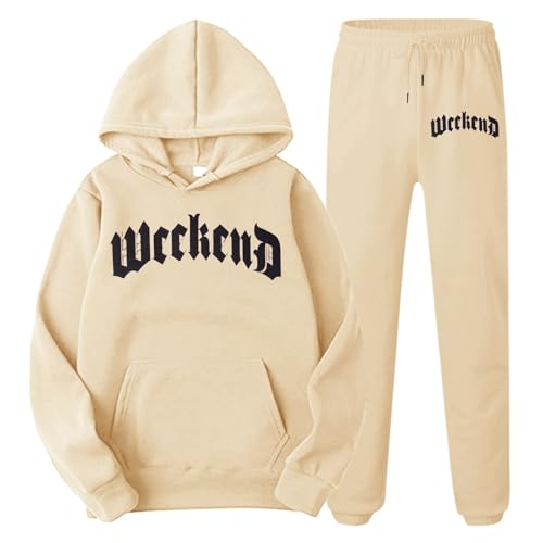 jogginganzug y2k, Sport Anzug Herren Pullover Trainingsanzug - Y2k Langarm Hoodie Mit Taschen Hausanzug Jogger Baumwolle 2-Teilig Sportbekleidung Einfarbig Kapuze Fitness Kapuzenjacke Jogginghose Jogg von Generisch