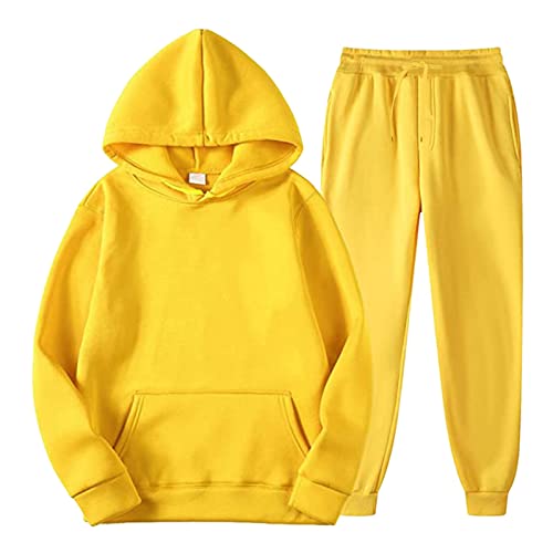 jogginganzug y2k, Trainingsanzug Herren Kapuzenpullover Jogginganzug - Fitness 2-Teilig Set Hausanzug Baumwolle Trainingsjacke Sport Langarm Pullover Y2k Stussy Hoodie Und Baggy Jogginghose Lang Train von Generisch