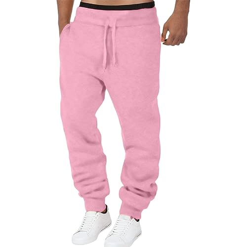 jogginghose herren, Sporthose Herren Graue Trainingshose - Pants Baumwolle Freizeithose Activewear Arbeitshose Grau Jogginghosen Leichte Sweathose Baggy Lang Casual Weites Bein Mit Taschen Und Kodelzu von Generisch