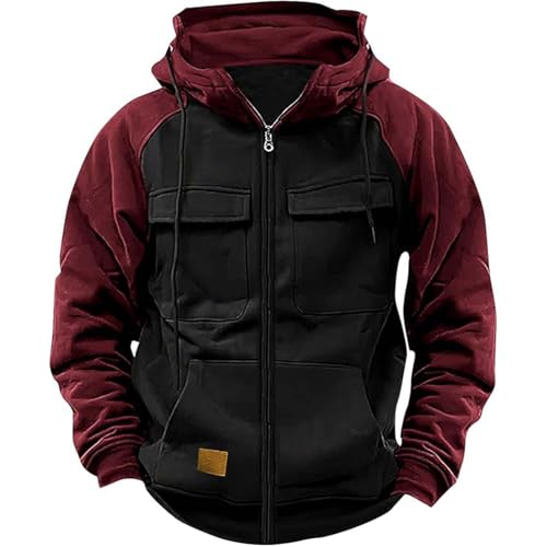 kapuzenpullover herren, Kapuzenpullover Herren Oversized Kapuzenjacke - Kaputzensweatjacke Sommer Sommerjacke Zipper Jack Ausdrucken Hoody Sport Winterjacke Classic Pullover Mit Kapuze Einfarbig Sweat von Generisch