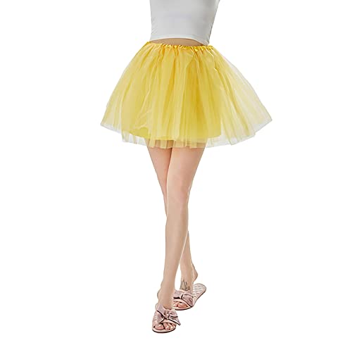 kostüm Blume Damen, Tütü Rock Damen 50er Ballett Petticoat - Karneval Kostüm Tüllrock Kurz Unterrock Tutu Schön Blase Tuturock Minirock Reifrock Kleid Tüll Underskirt In Viele Farbe von Generisch