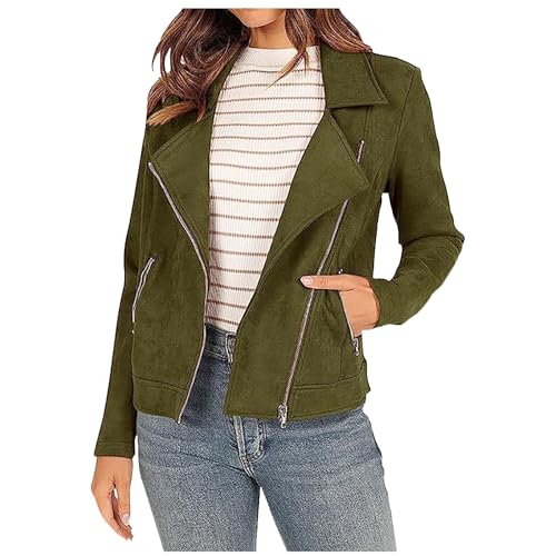 lederjacke damen schwarz, Jacke Damen Fruehling Kunstlederjacke - Damenjacke Leather Winterjacke Lederimitat Übergangsjacke Motorrad Wintermantel Frühling Mantel Kapuzen Kunstleder Lederjacke Frauen M von Generisch