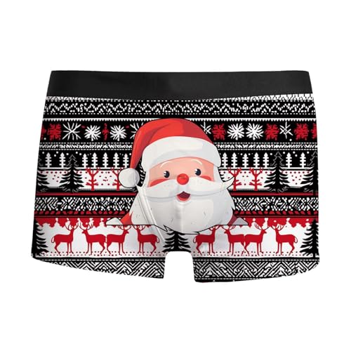 lustige boxershorts herren, Weihnachts Boxershorts Herren Lustige Witzige Unterhose Weihnachten - Personalisiert Weihnachtsunterhose Locker Unterhosen Sport Mode Weihnachtsboxershort Baumwolle Advents von Generisch