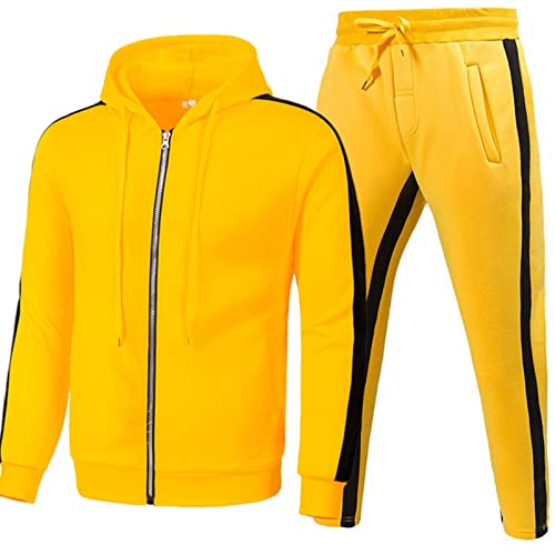 meine bestellungen anzeigen, Tracksuit Herren Hoodie Sport Anzug - Langarm Streatwear Trainingsjacke Y2k Sportbekleidung Oversized Outfit Mit Taschen Pullover Und Baggy Baumwolle Jogginghose Sportanzu von Generisch