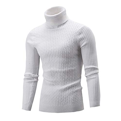 norweger pullover herren, Strickpullover Herren Rollkragenpullover Pulli - Fleecepullover Outdoor Longsleeve Pullover Oversize Arbeitspullover Strick Grobstrick Mit Zopfstrick Rundhalsausschnitt Baumw von Generisch