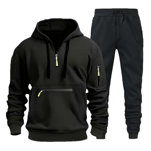 outlet angebote, Sportanzug Herren Jogginghose Sport Anzug - Y2k Oversized Mit Taschen Baumwolle Trainingsjacke Sportbekleidung Pullover Hoodie Und Baggy Kapuzenpullover Freizeitanzug Hausanzug Tracks von Generisch