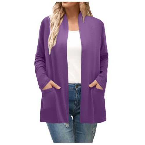 oversize strickjacke damen, Strickjacke Damen Mit Knöpfen Cardigan - Winterpullover Frauen Feinstrickjacke Grobstrick Langarmshirt Sommer Strickcardigan Elegant Grobstrickjacke Langarm Stehkragen Pull von Generisch