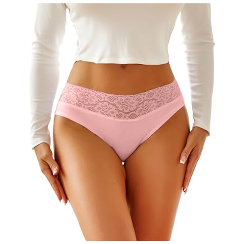 periodenunterschwäsche damen, Tanga Damen Seamless Slip - Damenschlüpfer Basic Stringtangas Daily Sexiuntewäsche Damenunterhosen Baumwolle Spitzenunterwäsche Unterhosen Slips Mit Spitze Bequeme Hipste von Generisch