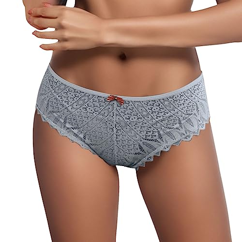 periodenunterschwäsche damen, Tanga Frauen Seamless Unterhosen - Hipster Spitzenunterwäsche Hautfarbene Hüftslip Bauchweg Seidenunterwäsche Spitze Damenunterhosen Damen Im Schritt Offen Spitze, String von Generisch