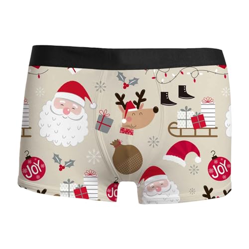 personalisierte unterhose männer, Unterhose Weihnachten Herren Personalisierte Baumwolle Boxershorts - Männergeschenke Unterhosen Komfortabel Weihnachtsunterhose Mode Bequeme Weihnachtsboxershort Spor von Generisch