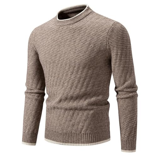 pulli herren, Pulli Herren Norweger Sweater - Strickpulli Aesthetic Winterpullover Winter Warm Sweatshirts Fleece Longsleeve Fleecepullover Grobstrick Cardigan Lässig Schalkragen Langarm Knopfleiste S von Generisch