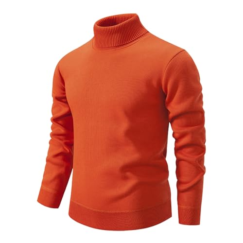 pullover herren winter, Pulli Herren Winter Warm Pullover - Winterpullover Rollkragenpullover Elegant Sweatshirt Ohne Kapuze Langarmshirt Norweger Sweatshirts Mit Rundhalsausschnitt Strickpullover Fei von Generisch