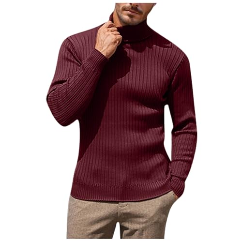 pullover herren winter, Strickpullover Herren Rollkragenpullover Sweater - Pullover Herbst Winter Winterpullover Aesthetic Sweatshirts Norweger Arbeitspullover Casual Sweatshirt Rollkragen Langarm Sli von Generisch