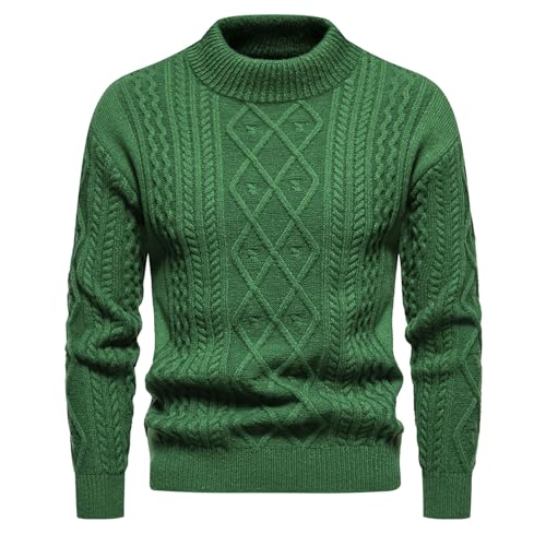 pullover herren winter, Sweater Herren Herbst Winter Pullover - Strickpulli Aesthetic Sweatshirt Ohne Kapuze Sweatshirts Outdoor Fleecepullover Fleece Winterpullover Stehkragen Strickpullover Knopf Ha von Generisch