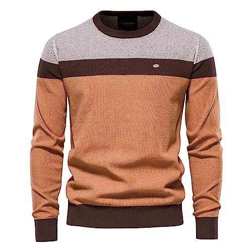 pullover & strickjacken für herren, Strickpullover Herren Norweger Pulli - Sweater Strick Sweatshirt Elegant Fleecepullover Herbst Winter Arbeitspullover Fleece Sweatshirts Grobstrick Pullover Mit Ste von Generisch