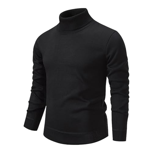 rollkragenpullover herren, Pulli Herren Winter Warm Sweater - Winterpullover Outdoor Fleecepullover Fleece Sweatshirt Strick Ohne Kapuze Strickpullover Pullover Feinstrick Mit Rundhalsausschnitt Wollm von Generisch