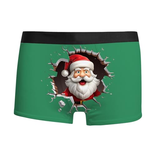 shorts herren unterwäsche, Boxershorts Herren Weihnachten Baumwolle Weihnachtsunterhose - Männergeschenke Witzige Casual Weinachten Kostüm Locker Weihnachtsmann 3d Druck Adventskalender Leicht Bequeme von Generisch