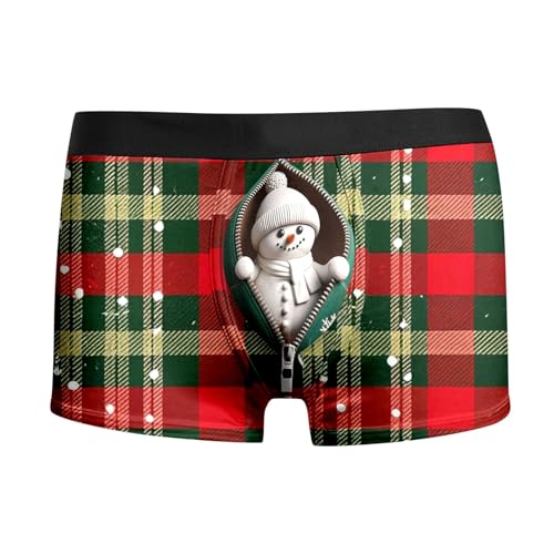 shorts herren unterwäsche, Weihnachts Boxershorts Herren Männer Locker Weihnachten Weihnachtsunterhose - Männergeschenke Winter Weihnachtsmann Kostüm Mode Bequeme Christmas Motiv Personalisiert Leicht von Generisch